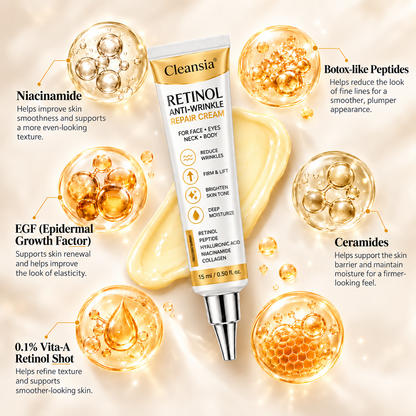 🔥 𝐂𝐥𝐞𝐚𝐧𝐬𝐢𝐚® 𝐀𝐝𝐯𝐚𝐧𝐜𝐞𝐝 𝐏𝐞𝐩𝐭𝐢𝐝𝐞𝐬 + 𝐕𝐢𝐭𝐚-𝐀 𝐑𝐞𝐭𝐢𝐧𝐨𝐥 𝐖𝐫𝐢𝐧𝐤𝐥𝐞-𝐋𝐢𝐟𝐭 𝐂𝐫𝐞𝐚𝐦 | 𝐒𝐦𝐨𝐨𝐭𝐡 𝐅𝐢𝐧𝐞 𝐋𝐢𝐧𝐞𝐬, 𝐅𝐢𝐫𝐦 & 𝐇𝐲𝐝𝐫𝐚𝐭𝐞 𝐒𝐤𝐢𝐧 — 𝟕𝟎% 𝐎𝐅𝐅!🎄