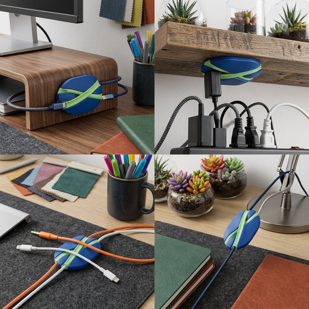 Ralzue™ CableWeave Desktop Cord Organizer